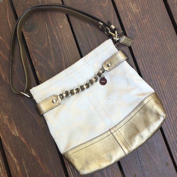 RARE COACH SIGNATURE CHAIN BAG - Picture 1 of 12